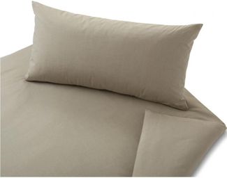 Cotonea Chambray Bettwäsche Royal uni Größe 135x200+80x80 cm Kissenbezug Rubino