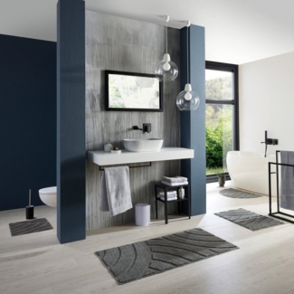 REDBEST Badematte Badematte "Napa", Höhe 18 mm, eckig, Uni