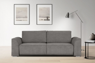 INOSIGN 3-Sitzer BEATRICE auch als Schlafsofa mit Bettkasten, B/T/H 250/107/92 cm, wahlweise mit Bettfunktion, incl. 2 Zierkissen, Wellenfederung