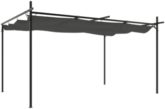 vidaXL Pergola mit Schiebedach Anthrazit 395x292x230 cm 360119