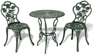 vidaXL 3-tlg. Bistro-Set Aluminiumguss Grün