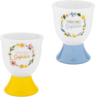 Eierbecher Set Porzellan Geschenk Ostern GRUSS & CO Frühlingsgefühle 73822
