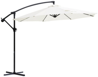 Sekey Ampelschirm 3m Sonnenschirm mit Kurbel, Sonnenschutz UV50+, mit Kreuzständer, LxB: 300,00x300,00 cm, wasserdicht, Rund, für Terrasse oder Garten