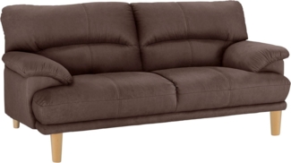 TRENDMANUFAKTUR 3-Sitzer Cecilia, Sofa in italienischem Design, mit tollem Sitzkomfort, extrabequeme Armlehnen, Holzfüße