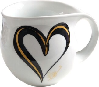 Jumbobecher XXL Colani Heart Schwarz / Gold