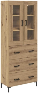 vidaXL Highboard 2 pcs Artisan-Eiche 69,5 x 34 x 180 cm Holzwerkstoff 3415925