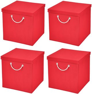 StickandShine Faltbox 4 Stück 30x30 cm perfekt für KALLAX – 19 trendige Farben zur Auswahl