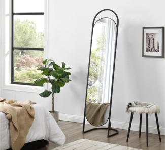 Vente-unique - Standspiegel - Metall - 41x171 cm - Schwarz - ZINEB