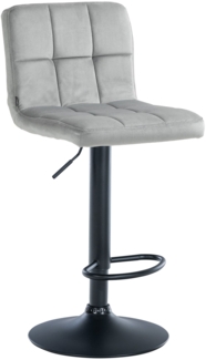 CLP Barhocker Peru Samt drehbar und höhenverstellbar,grau schwarz