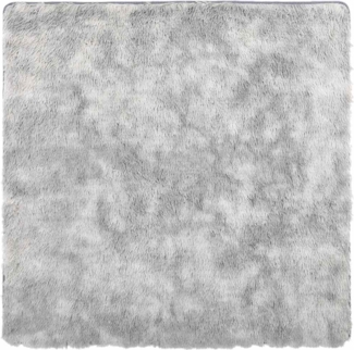 vidaXL Teppich Shaggy Hochflor NAVARRA Hellgrau 120x120 cm Polyester 4102866