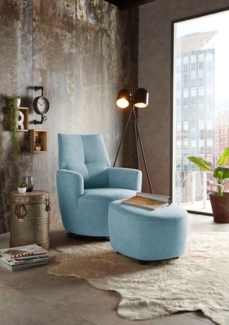 set one by Musterring Relaxsessel SO 1450 (Set), mit Dreh- und Wippfunktion, inklusive Hocker