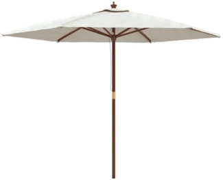 DOTMALL Sonnenschirm Sonnenschirm mit Holzmast Sandfarben 299x240 cm
