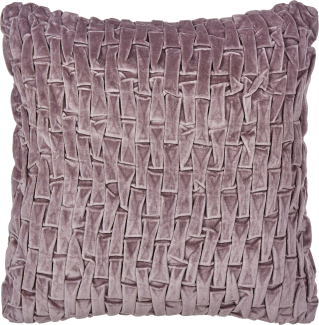 Dekokissen CHIRITA Samtstoff 45 x 45 cm Kein Muster Violett