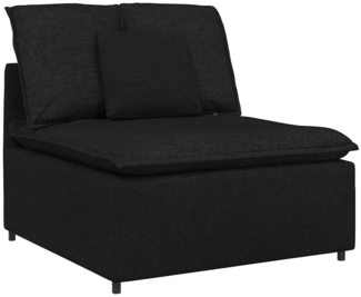 vidaXL Modulares Sofa Mittelmodul mit Kissen Schwarz 100 cm 4104419