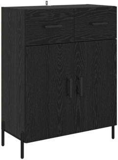 vidaXL Sideboard Schwarz Eichen-Optik 69,5 x 34 x 90 cm Holzwerkstoff 882292