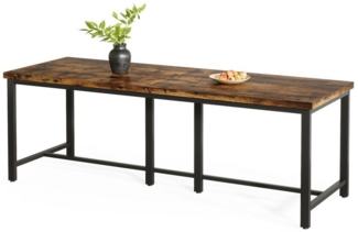 Tribesigns Esstisch 200x60 cm Holz-Esstisch für 8-10 Industrieller rechteckiger Küchentisch