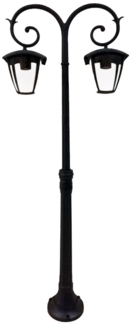 Stehleuchte, Aluminium, Glas, Laterne, H 141 cm