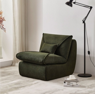 HAUSS SPOLE Sitzsack Lazy Sofa mit hoher Rückenlehne, Kissen, Chenille-Stoff Grün (1 St)