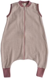 Lilano, Schlafsack mit Bein, geringelt, Merinowolle (kbT), Seide, 210 g/m² (Mauve/Natur, 98-104)