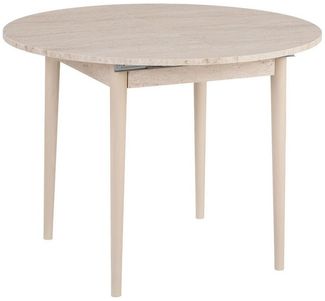 Skye Decor Esstisch Viola, Funktional Tisch mit ausziehbarer Tischplatte, Rund, Platzsparend