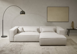 LeGer Home by Lena Gercke Ecksofa PIARA XXL, Big-Sofa, Cord, Leinenoptik o. Strukturstoff, L-Form, wahlweise Ottomane rechts/links, Kedernaht, extra tiefe Sitzfläche