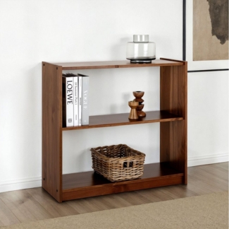 IDIMEX Bücherregal STANDREAL, Bücherregal mit 3 Böden aus Kiefer Massivholz Kastanie farben