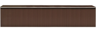 vidaXL Gerätehaus Braun 257x990x181 cm Verzinkter Stahl 47039