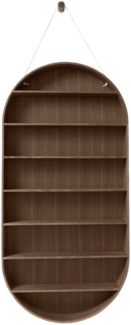 Ferm Living Wandregal Oval - Smoked Oak Braun dunk