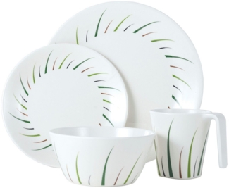 Moritz Geschirr-Set Camping Geschirr Set 1 Person Limon Design, Melamin, Camping Geschirr Teller Tasse Schüssel Zelten Outdoor