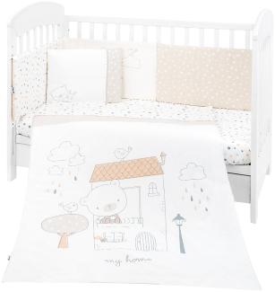 Kikkaboo Babybettwäsche My Teddy 6-teilig. Decke 135 x 95 cm Laken 120 x 60 cm weiß