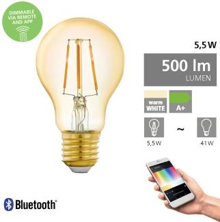 Eglo 11864 Connect LED Leuchtmittel E27 amber L:10,5 Ø:6cm 2200K dimmbar