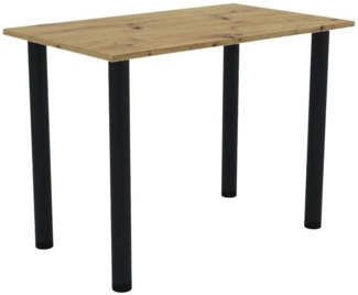 AKKE Esstisch, Esszimmertisch mit schwarzen Beinen Küchentisch Bürotisch 2mm PVC