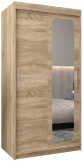 ABIKS MÖBEL Schwebetürenschrank Promo T2 Schlafzimmerschrank - mit Spiegel, Kleiderstange, Regalen