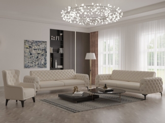 Möbeldreams Chesterfield-Sofa Sofa-Set Arizona Chesterfield Schlaffunktion 3-2-1.3-3-1.3-1.2-1, Schlaffunktion