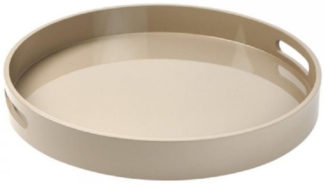 LAMBERT Tablett Enzo MDF Lackiert Rund Taupe (45cm)