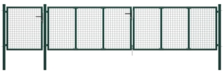 vidaXL Gartentor Stahl 500×100 cm Grün 144317