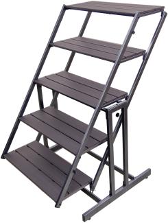 Pflanzregal Blumenregal Pflanztreppe TABORA in Holz-Optik klappbar
