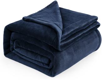 BEDSURE Kuscheldecke Flauschig Decke Fleecedecke - Wohndecke Warm Winter Weich, Sofadecke XXL, Decke Couch Blanket, Kuscheldecke Große, Wohn- & Kuscheldecken 230x270 cm, Sofa überwurfdecke Blau Navy