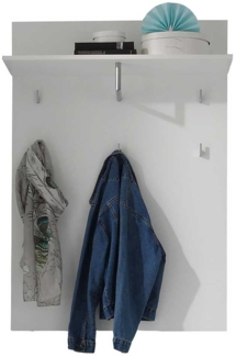 Garderobenpaneel Spirit / Spice , Holzwerkstoff , Weiß , 80 x 119 x 30 cm