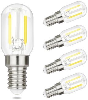 ZMH LED-Leuchtmittel E14 LED Vintage Glühbirnen - T22 LED Leuchtmittel für Flur, 4 St, Kaltweiß, Nicht Dimmbar