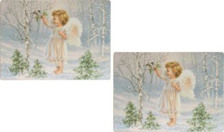 Myflair Möbel & Accessoires Platzset Winterengel, Weihnachtsdeko, (Set, 4-St)