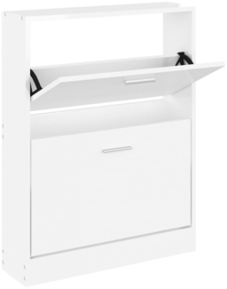 vidaXL Schuhschrank Hochglanz-Weiß 59x17x81 cm Holzwerkstoff 342538