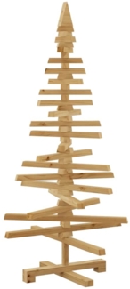 vidaXL Holz Weihnachtsbaum mit Ständer Braun 120 cm Massivholz Kiefer 42016699
