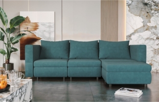 HOMALL Ecksofa L-förmiges Ecksofa Sectional Sofa mit Stauraumbettkasten, Montage rapide en 20 minutes Combinaison libre de formes en L et en U