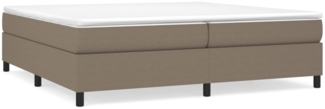 vidaXL Boxspringbett mit Matratze Taupe 200x200 cm Stoff, Härtegrad: H2 [3144451]
