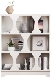 OKWISH Bücherregal mit Hohl-Design, Standregal, Aufbewahrungsregal 1-tlg, geeignet für jedes Zimmer im Haus