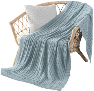 Einschlagdecke Weiche gestrickte Wolldecke, Sofadecke, Schlafdecke, zggzerg, Baumwollgewebe