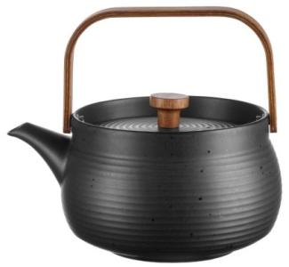 ASA Japandi Black Teekanne 0,6 l mit Holzgriff