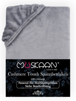 Müskaan Spannbettlaken Spannbetttuch Cashmere Touch Bettlaken Flausch Warm, Nicki, Gummizug: Rundumgummizug, Matratzen Bezug bis 22cm Matratzenhöhe Kuschelig Flauschig