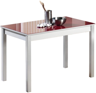 ASTIMESA Küchentisch, Metall, Rot, 90x50 cm